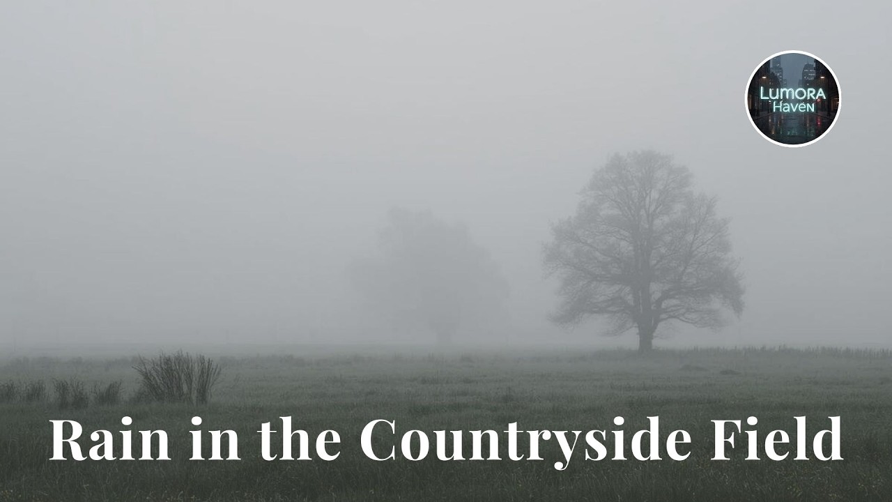 Gentle Rain in the Countryside Field 🌧️ Rural Rain Sounds for Deep Sleep & Relaxation (3 Hours)