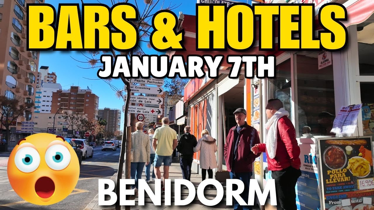 Benidorm - Popular Bars, Hotels & Restaurants! 😲🍺┃Walking Tour Av. Ametlla del Mar