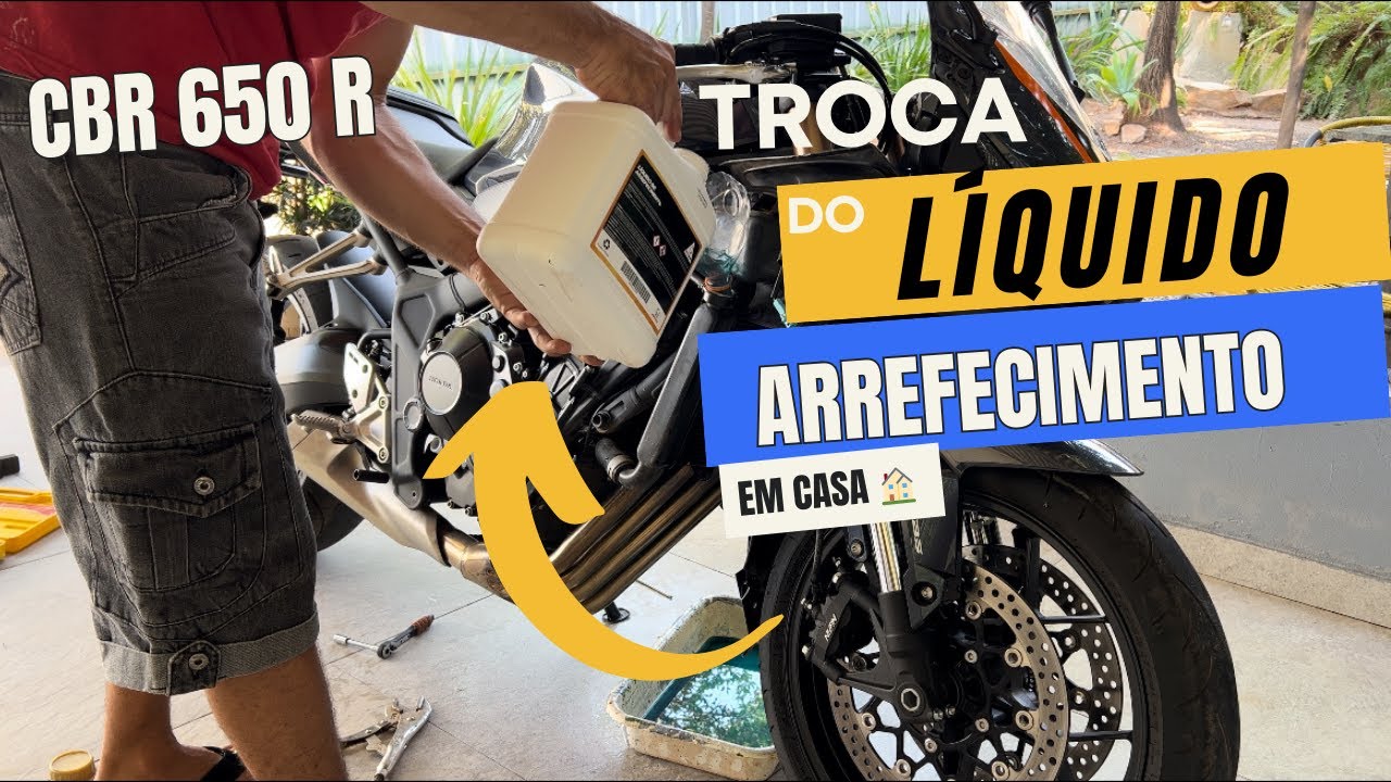 Trocar líquido de arrefecimento da cbr 650R em casa