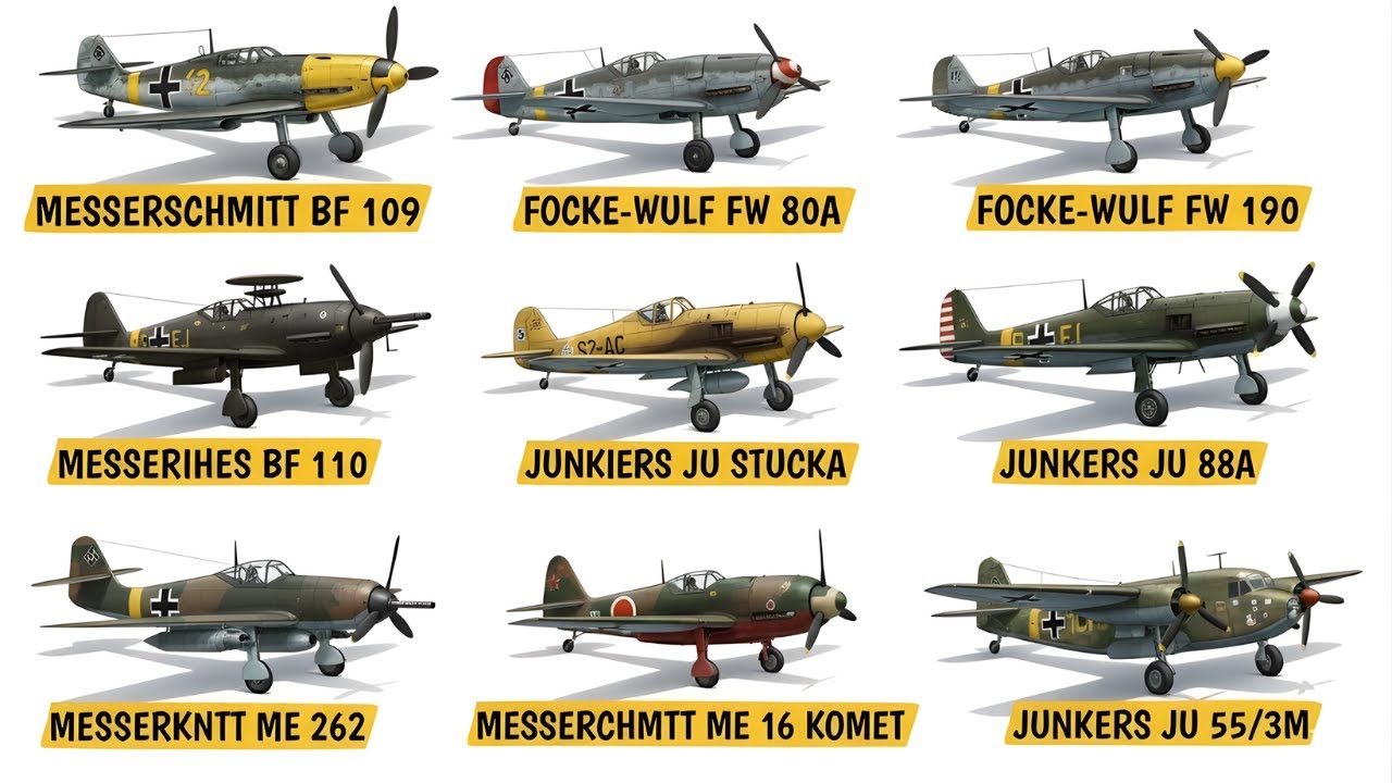 Tous les avions allemands de la Seconde Guerre mondiale