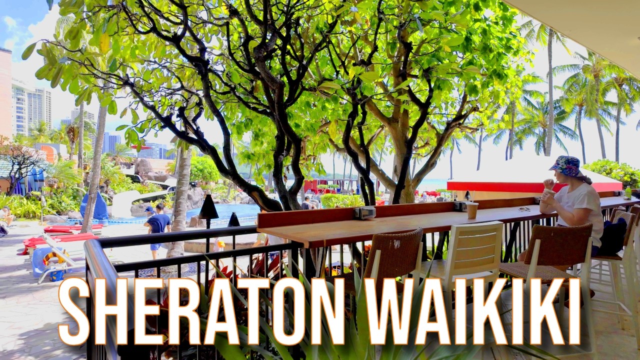 【4K】𝐖𝐀𝐋𝐊 🇺🇸 The Sheraton Waikiki Beach Resort in Waikiki, Hawaii 🏖️🌺🌞
