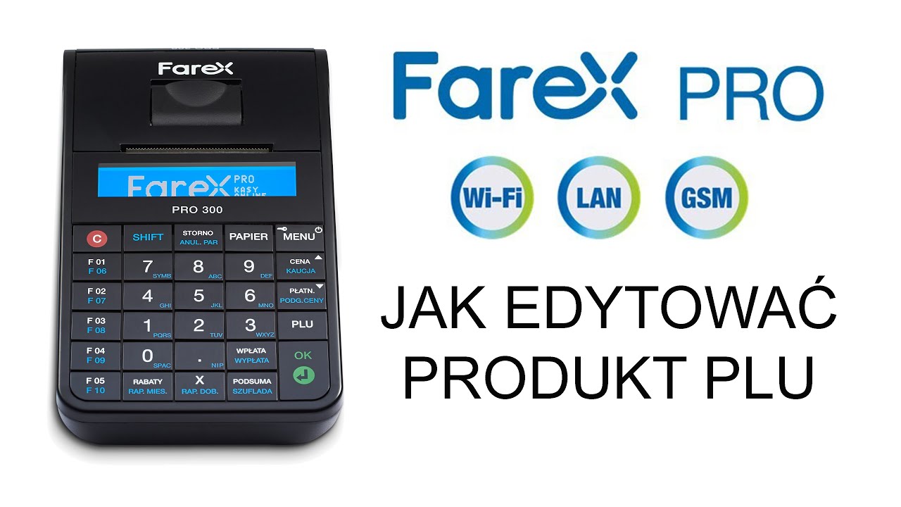 Jak edytować produkt / usługę PLU na kasie fiskalnej FAREX PRO 300