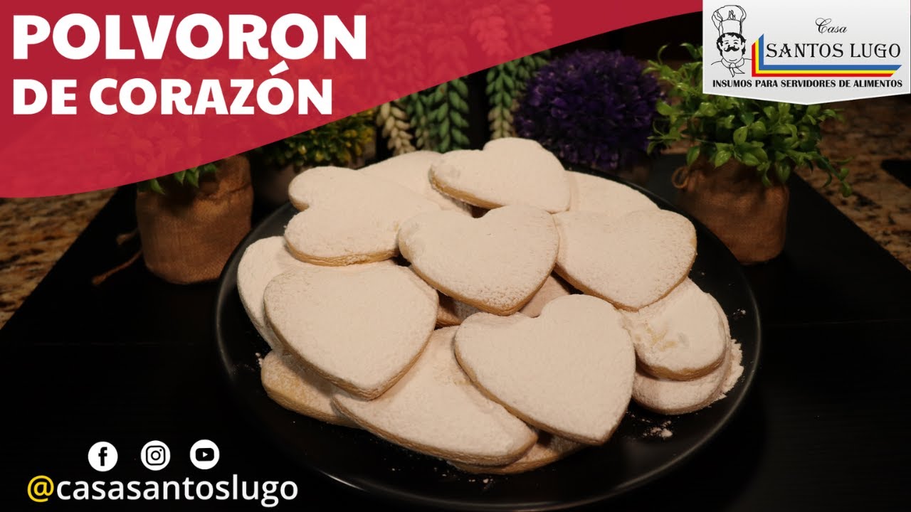 POLVORON DE CORAZÓN💞RECETA PASO A PASO⭐