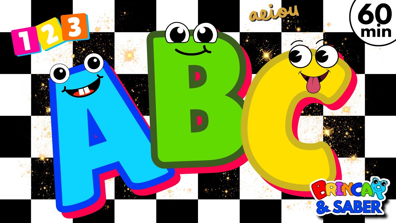LETRAS do ALFABETO para CRIANÇAS PEQUENAS - Aprender as letras, os números e as cores - ABC - 123