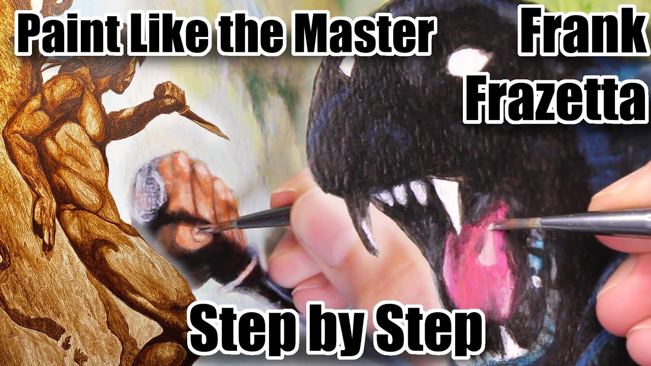 How to Paint Fantasy like Frank Frazetta Step by Step with Acrylics Tutorial