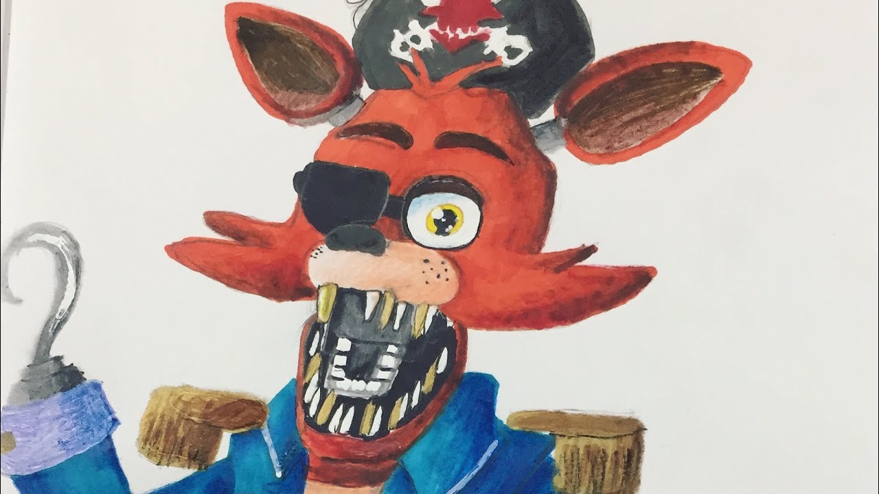 Drawing Captain Foxy (Five Night’s at Freddy’s Curse Of Dreadbear)