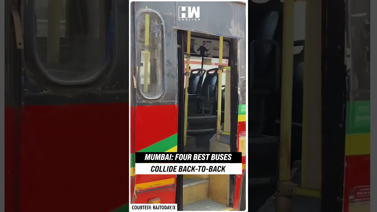 #Shorts | Mumbai BEST Bus Accident: Four Buses Collide Back-To-Back In Andheri