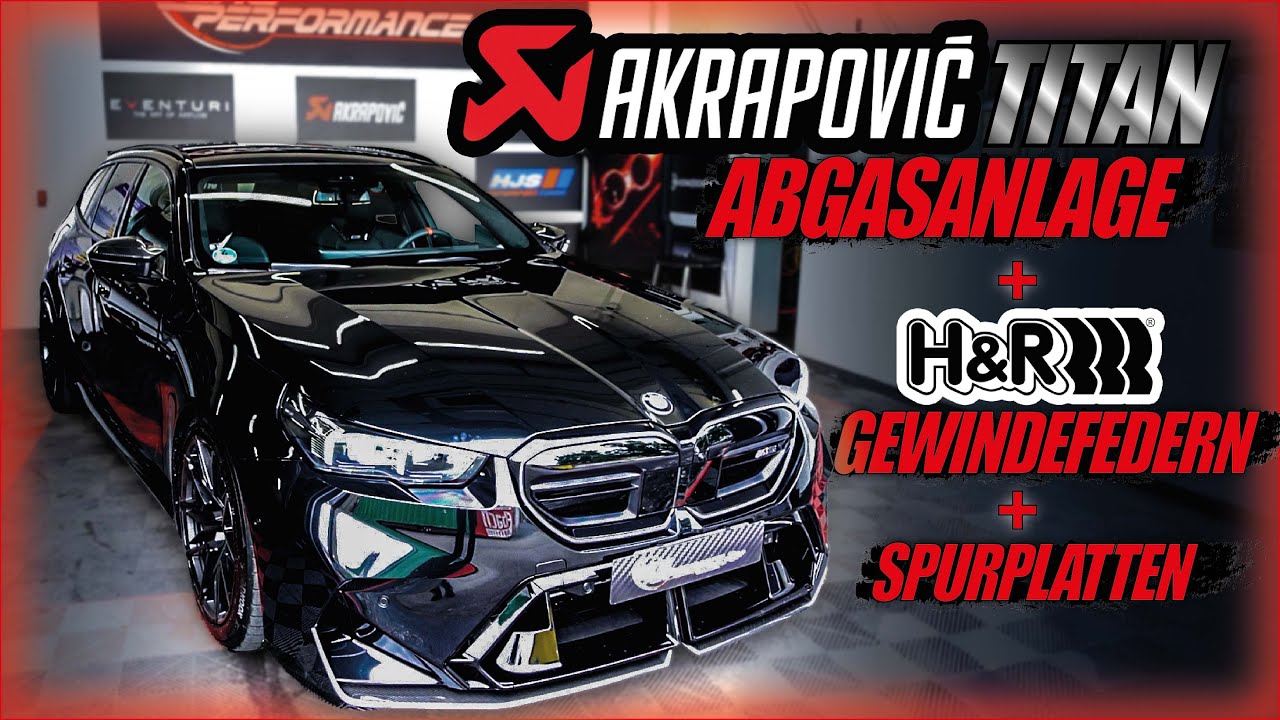 H&R GEWINDEFEDERN + Spurplatten +AKRAPOVIC TITAN Abgasanlage passend für BMW M5 G99 TOURING 2025