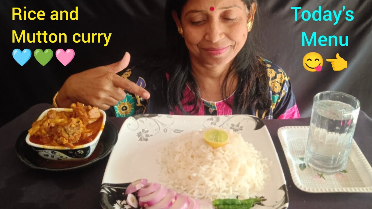 Eating rice and mutton curry🤗 |Asmr eating 