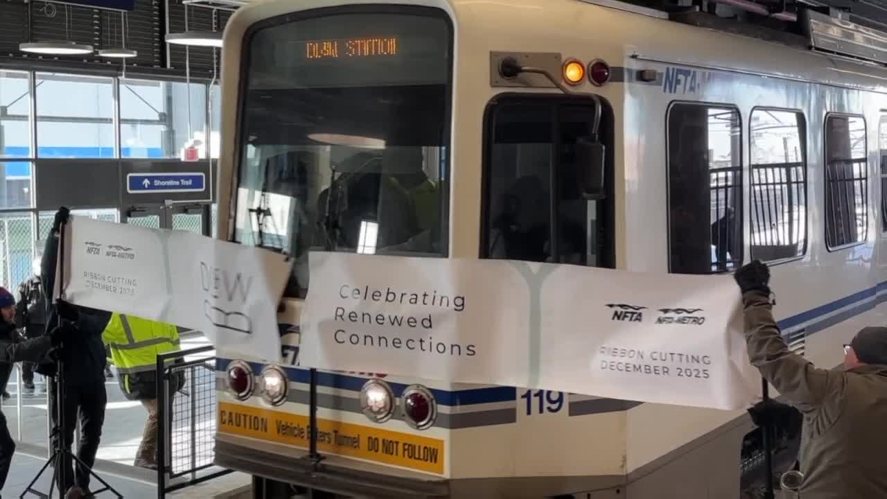NFTA cuts the ribbon on new DL&W station, extending metro rail service in Buffalo