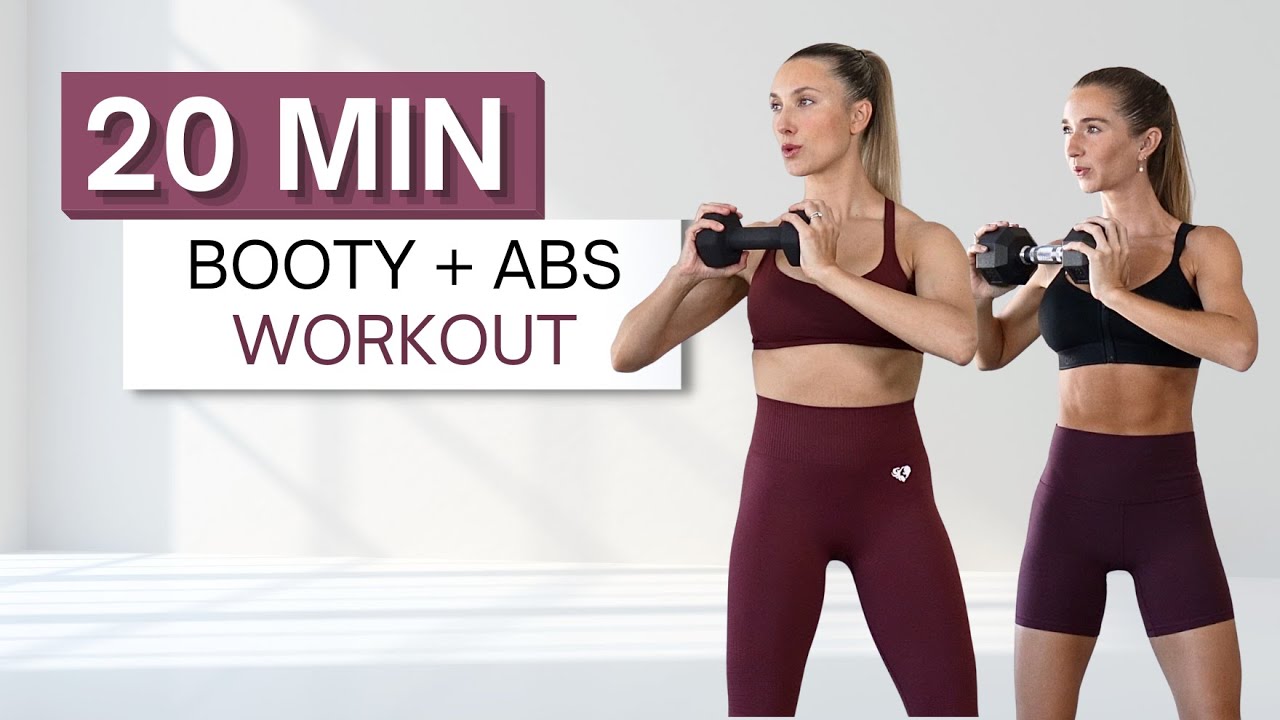 20 min BOOTY AND ABS WORKOUT | Legs, Glutes and Core | Both Advanced and Modified Variations