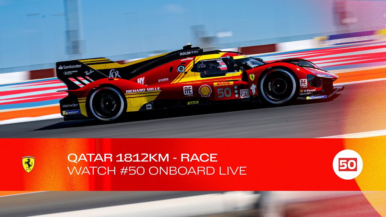 ⁠⁠Onboard the #50 LIVE race action at QATAR 1812KM | Ferrari Hypercar1812 KM 2024 | FIA WEC