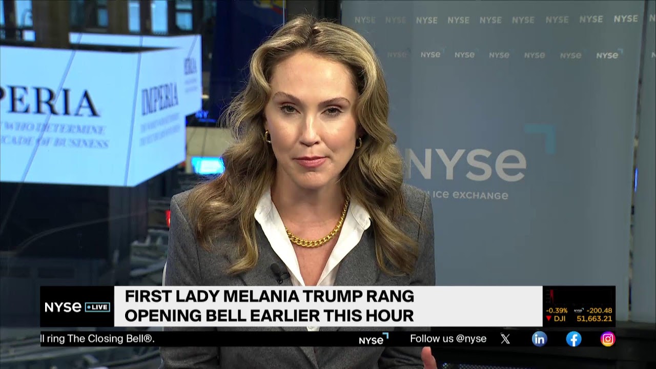 Сегодня в эфире NYSE Live | Первая леди Мелания Трамп открывает торги на NYSE в преддверии саммит...