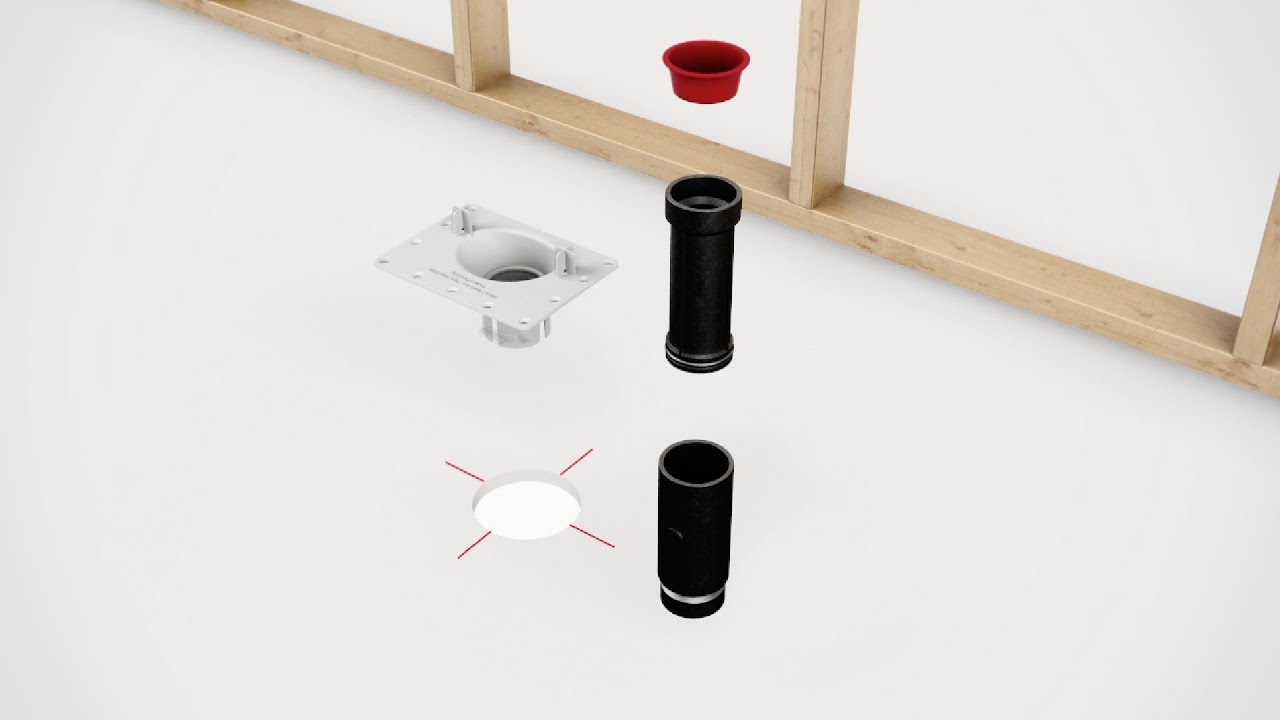 F2 Drain - The innovative solution for freestanding bathtub installation!