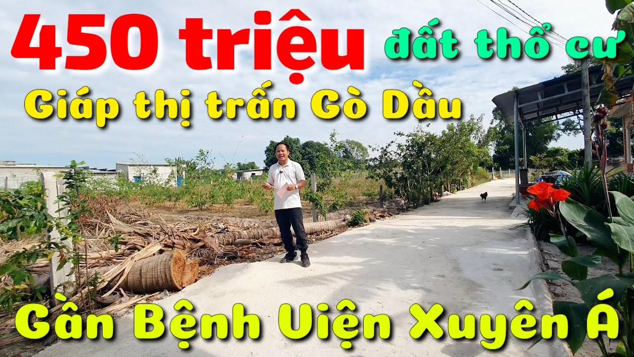Em Thủy bán 2 lô đất thổ cư 450 triệu gần Siêu thị Gò Dầu Bệnh viện Xuyên Á Tây Ninh cách TPHCM 20km