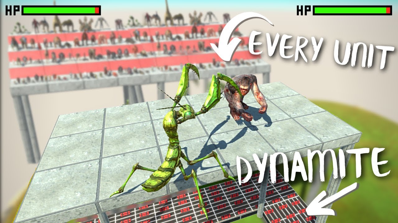 1 vs 1 Tournament on Dynamite Arena With HP Bar - Animal Revolt Battle Simulator | ARBS