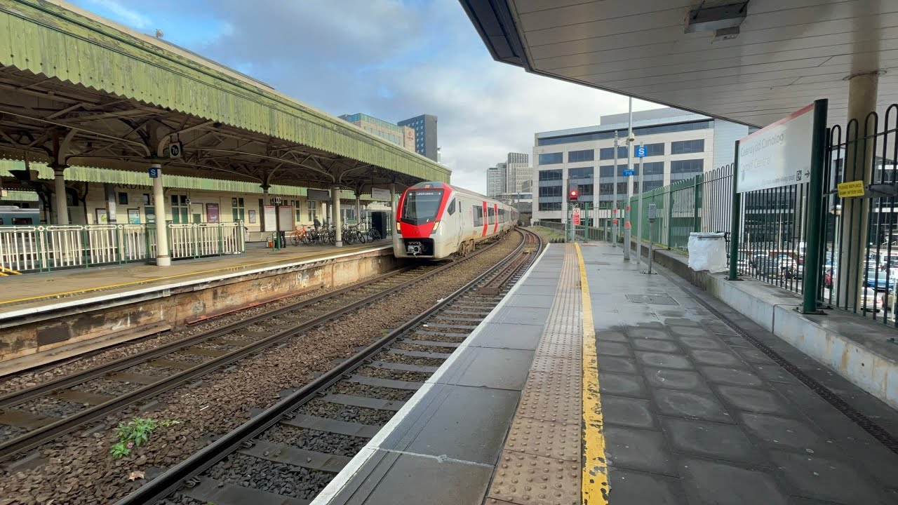 Some trains at Cardiff central and Barry island 