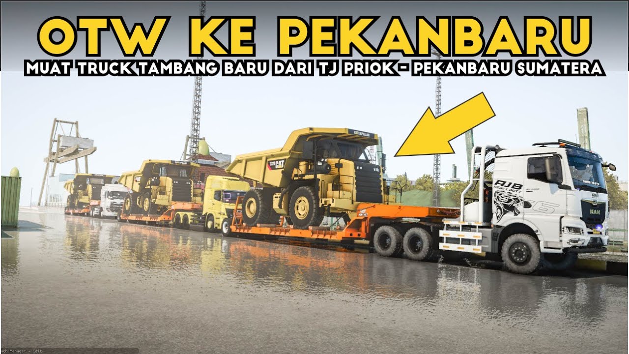 CONVOY Muat Dump Truck Tambang Caterpillar Beratnya Sampe 80 TON❗❗❗
