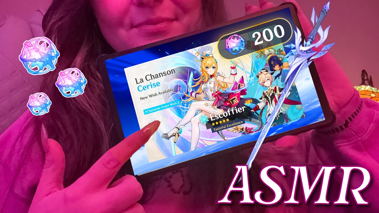 My BEST Pulls Yet ✨ Escoffier + Azurelight Weapon | Genshin Tablet ASMR