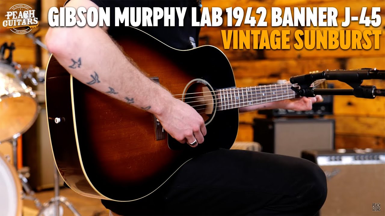 Gibson Murphy Lab 1942 Banner J-45 | Vintage Sunburst Light Aged