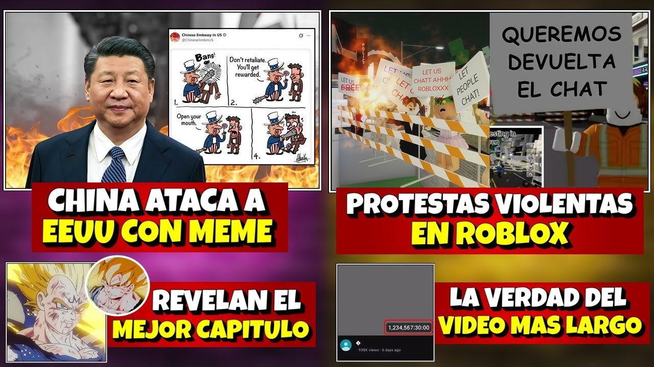 CHINA SE BURLA DE EEUU CON MEME POLEMICO | ESCANDALO EN ROBLOX POR ACTUALIZACION | MEJOR CAPITULO DB