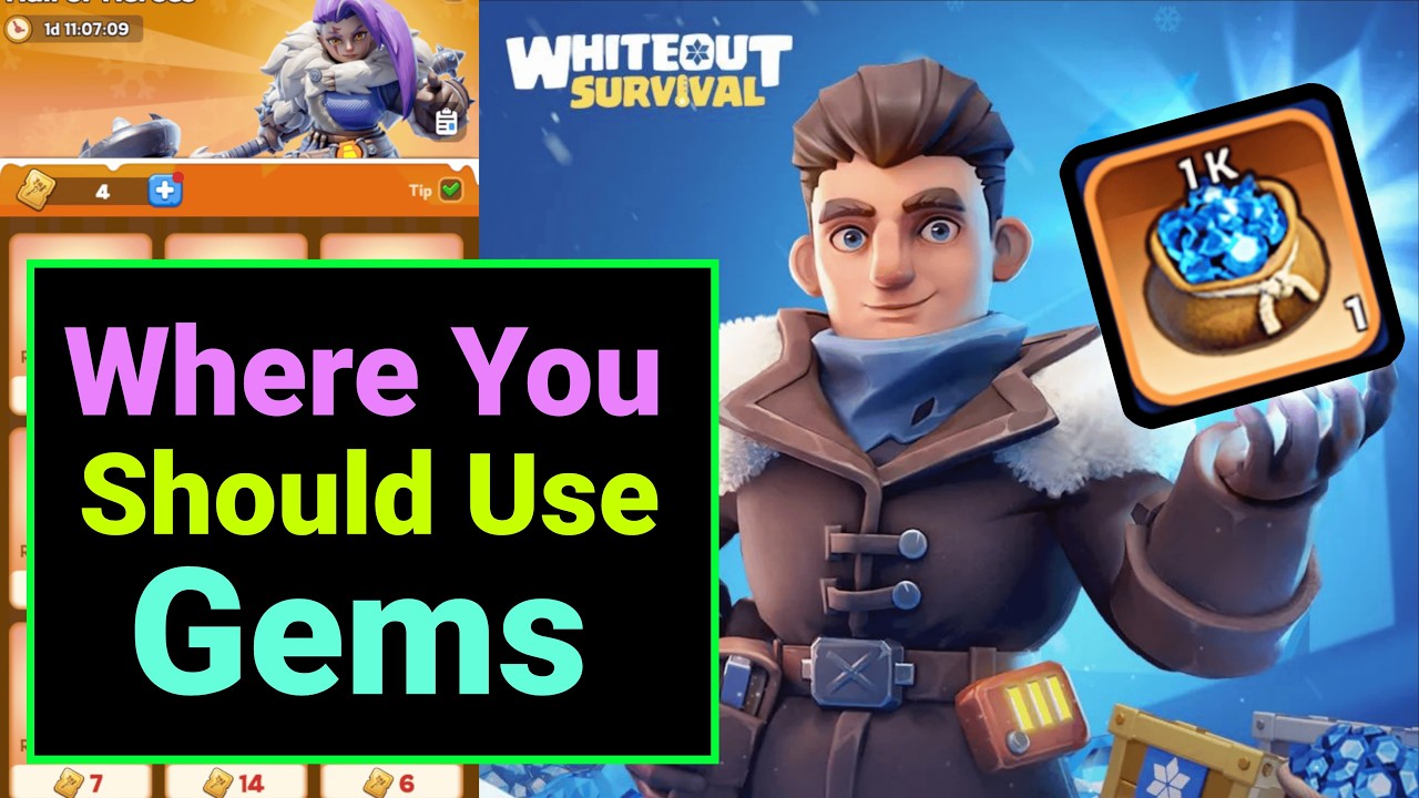 120K+ Gems MONTHLY: How to GET & SPEND Gems in Whiteout Survival (F2P Strategy)