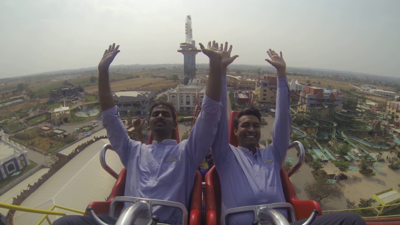 Sunkid SCT-1200 roller coaster train at Wonderla Hyderabad 