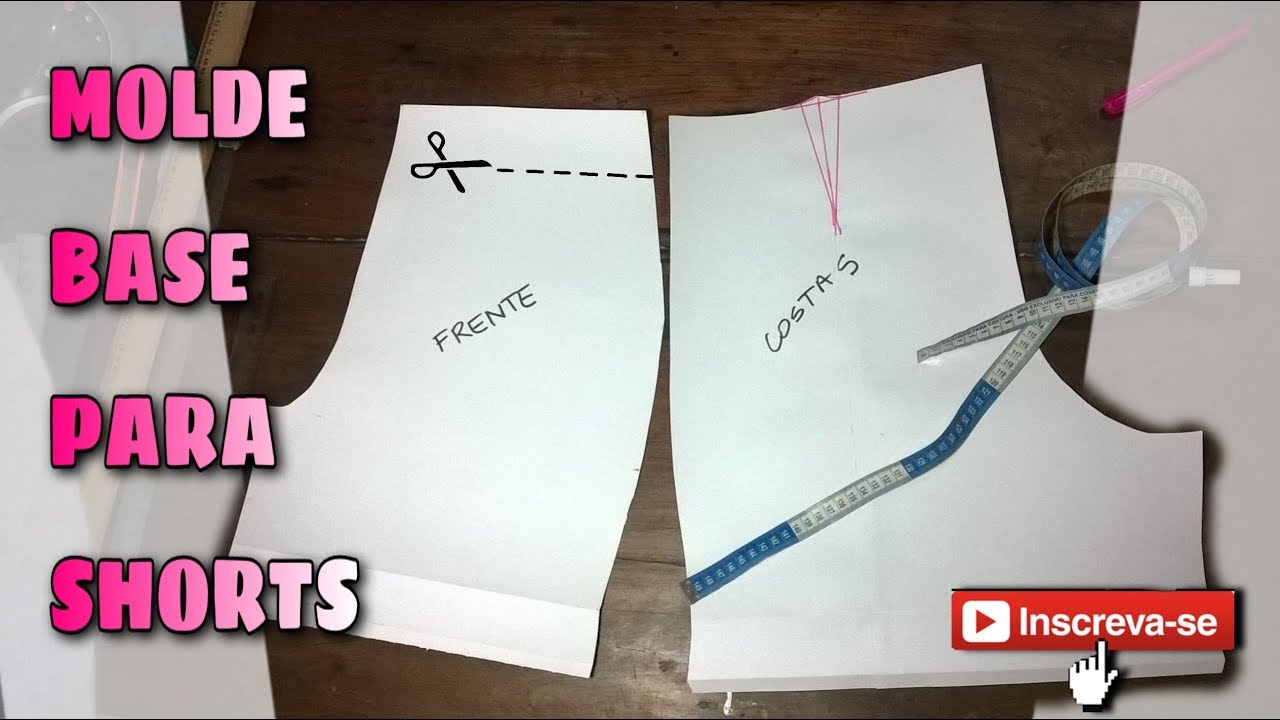 COMO FAZER MOLDE BASE PARA SHORTS|método fácil para iniciantes