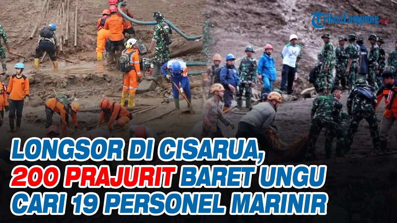 Longsor di Cisarua, 200 Prajurit Baret Ungu Cari 19 Personel Marinir