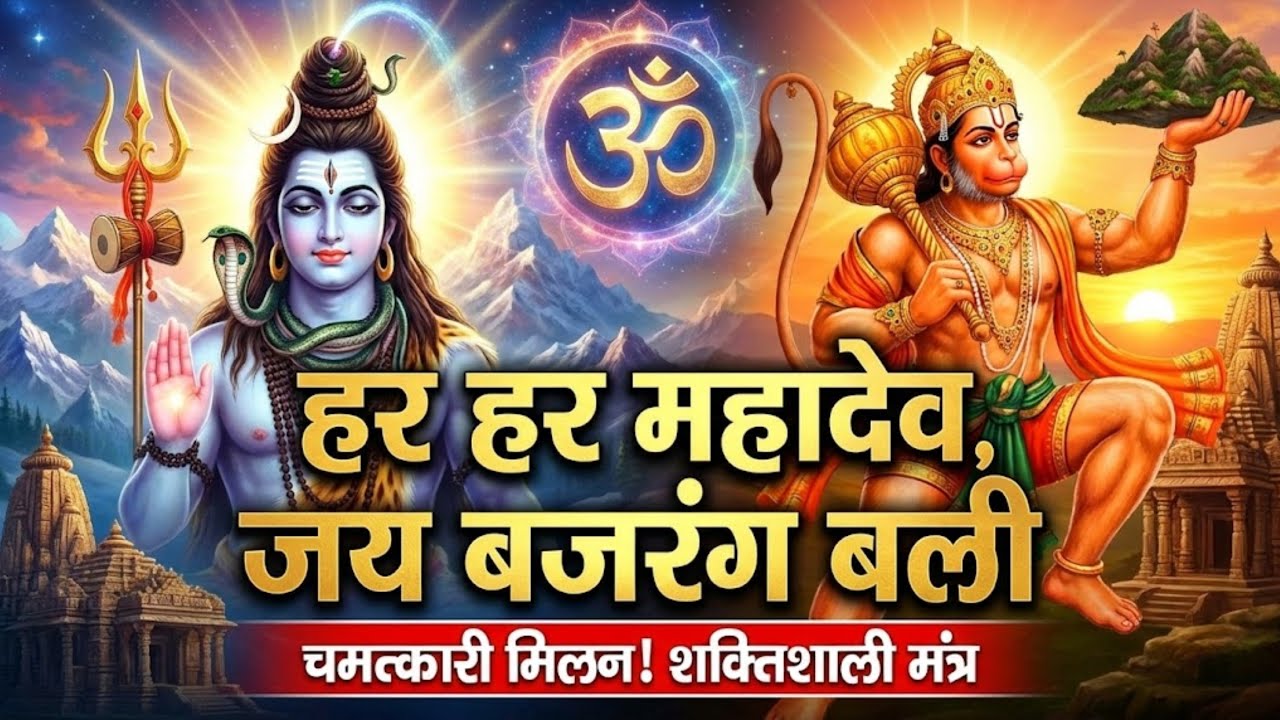हर हर महादेव, जय बजरंग बली: बस एक बार सुन लो, बड़ा से बड़ा संकट टल जाएगा! 🕉️🚩| Hindu Bhakti TV