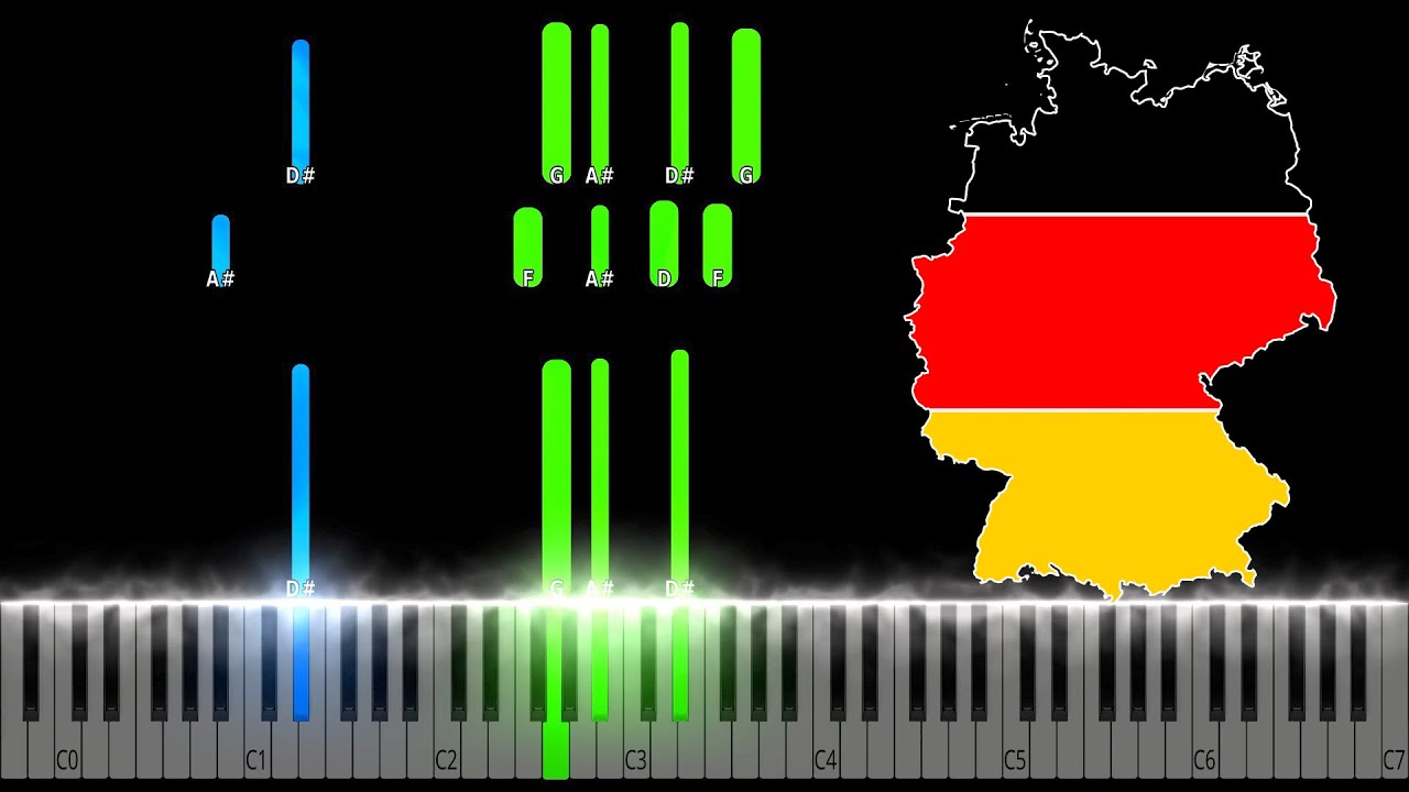 Deutschlandlied - German National Anthem Piano Tutorial