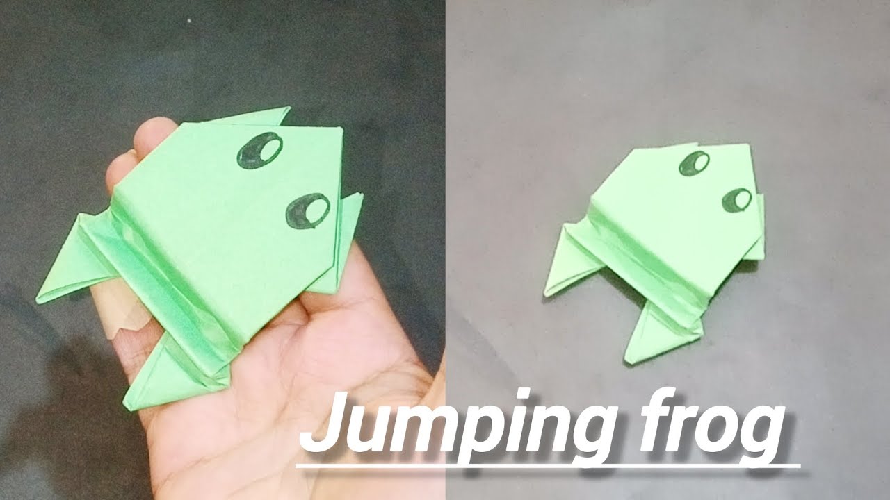 Origami frog#jumpingfrog#diy #artandcraft #papercraft #viralvideo #artwithzaryal#inshot#trending 