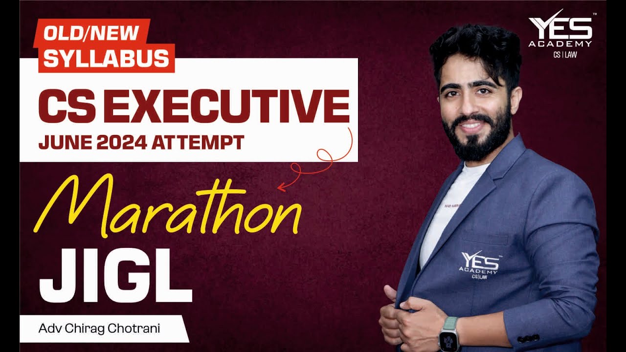 JIGL MARATHON for June 24 (Part 1) (Old & New Syllabus) | Adv Chirag Chotrani