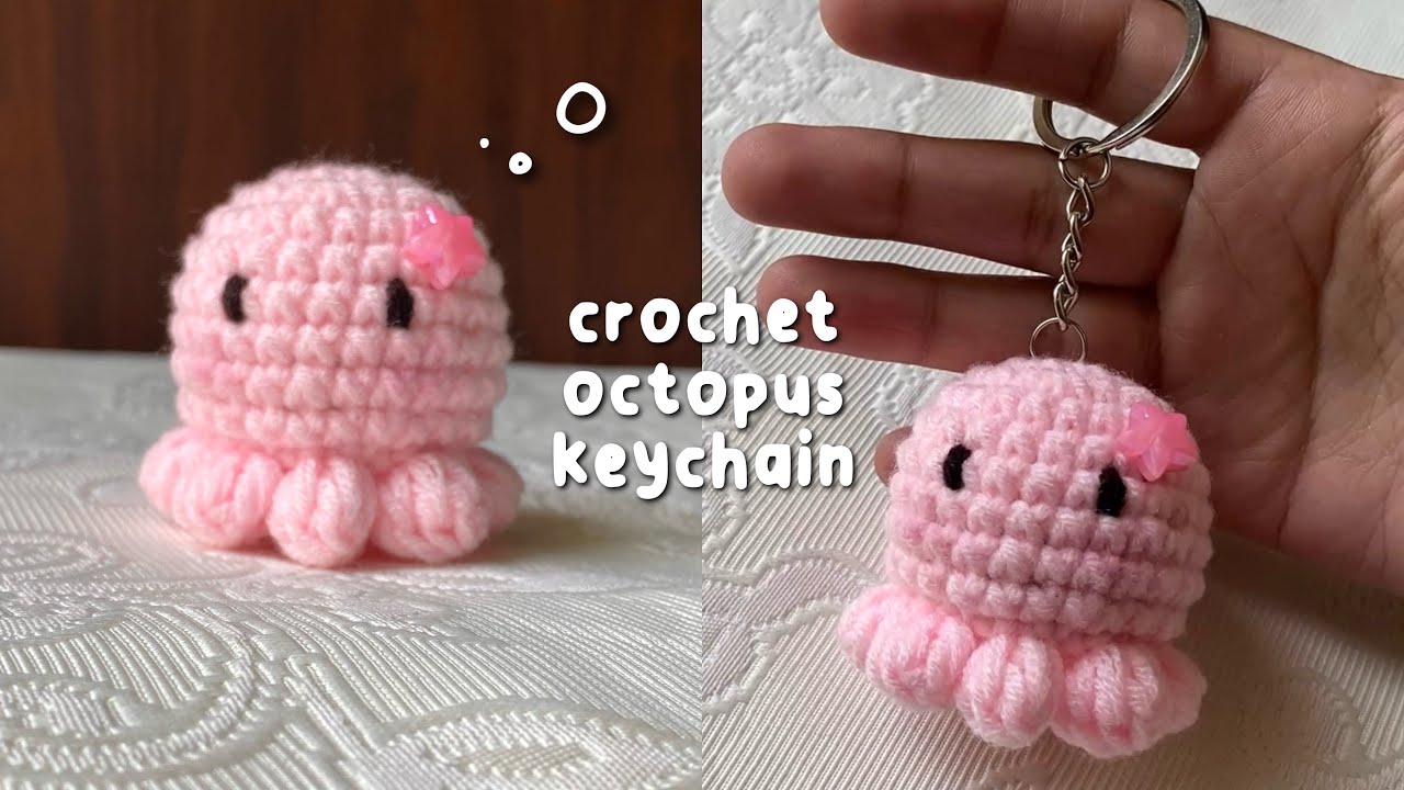 How to Crochet Octopus Keychain 🐙 | Easy Amigurumi Keychain