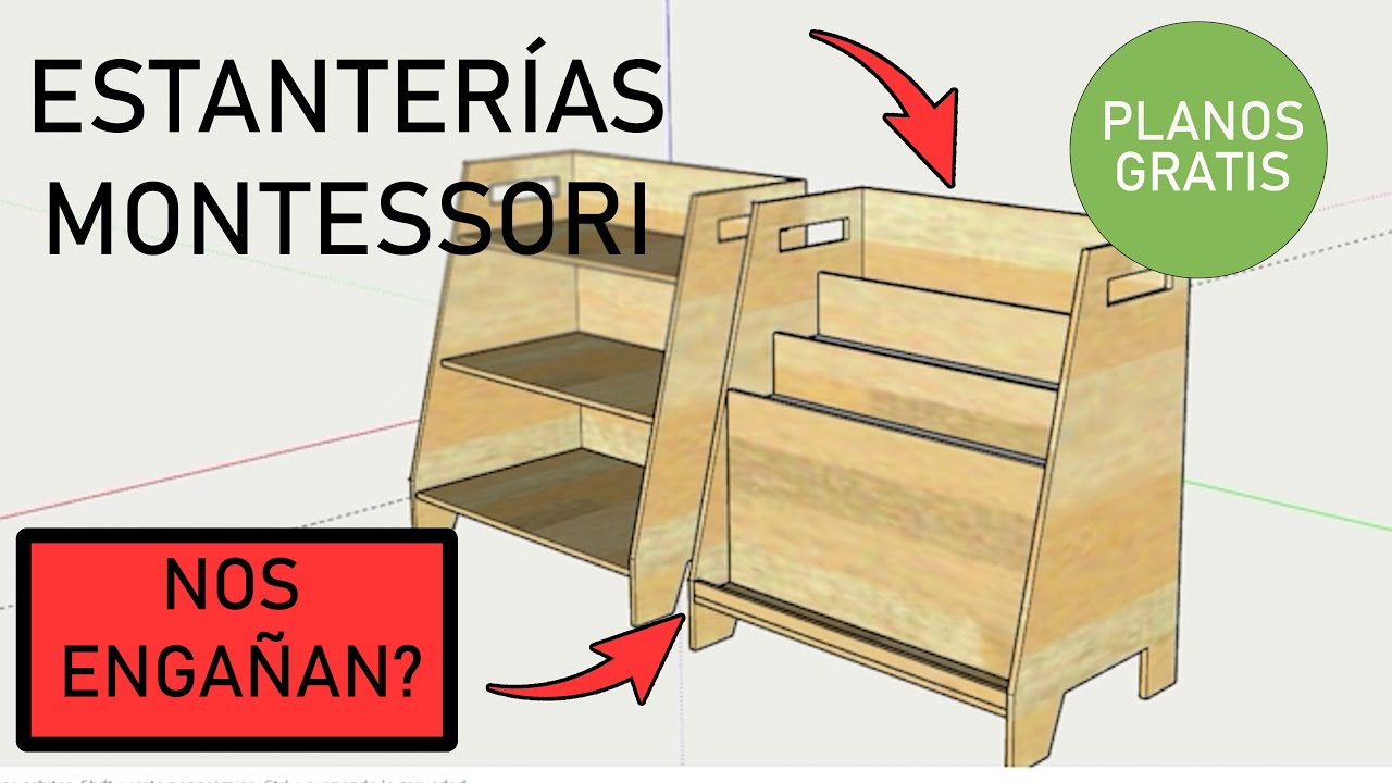 ✅ ESTANTERÍAS MONTESSORI. Cómo hacer ESTANTERÍA MONTESSORI muy FÁCIL. PLANOS GRATIS.