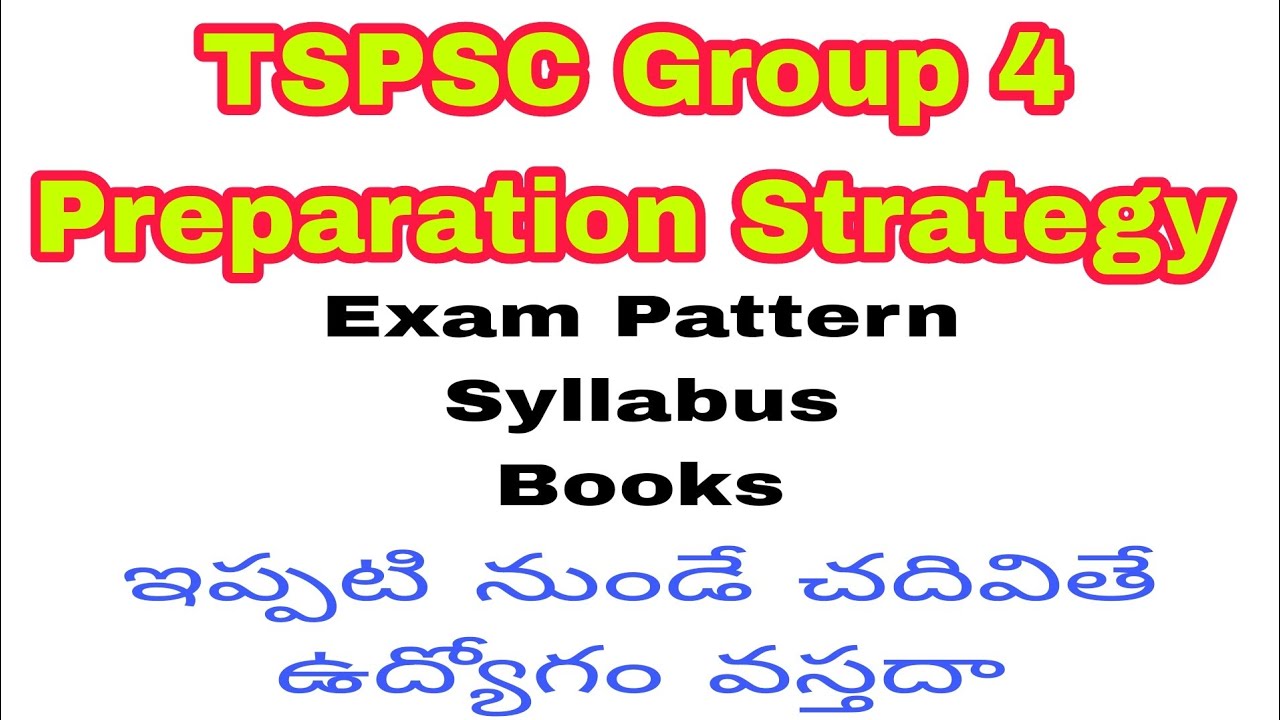 TSPSC Group 4 Preparation Startegy