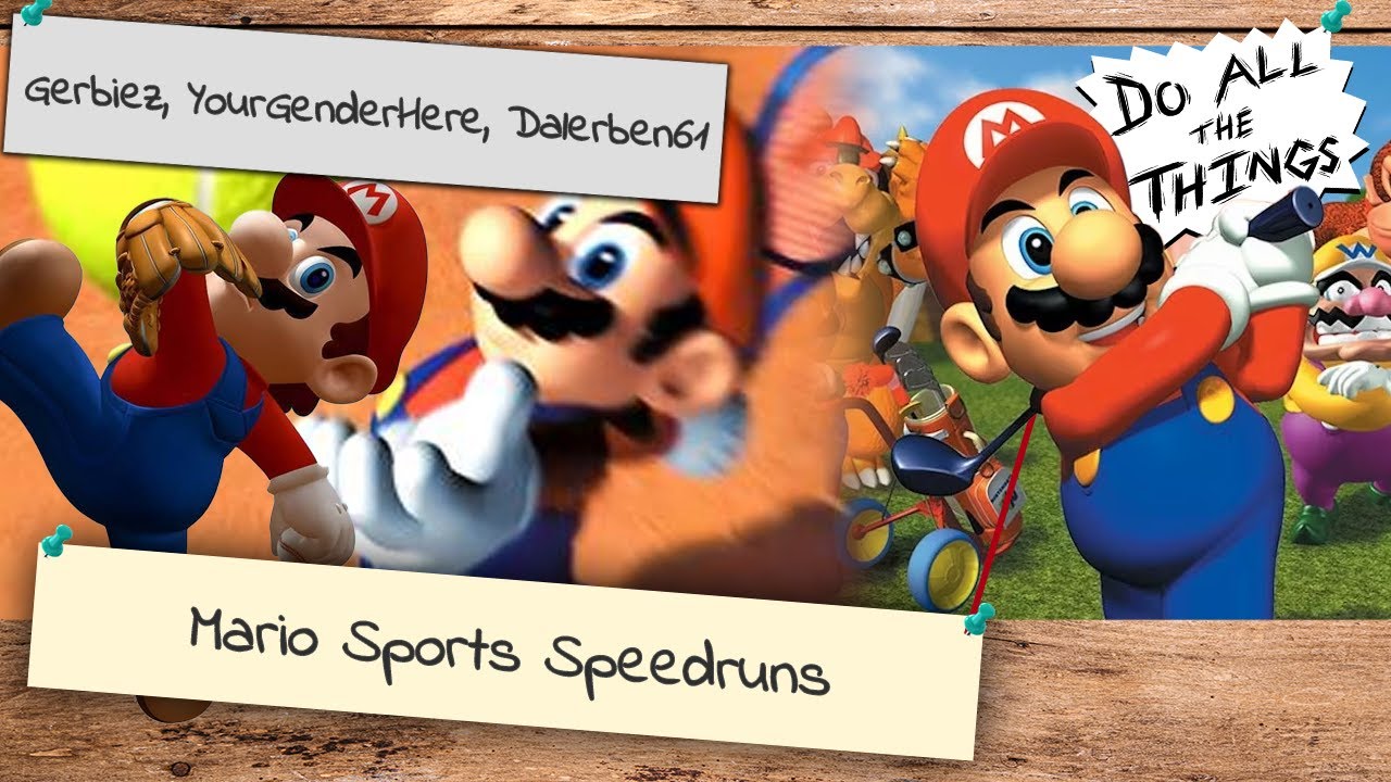 Mario Tennis 64 - Mario Superstar Baseball - Mario Golf - Do All The Things - GDQ Hotfix Speedruns