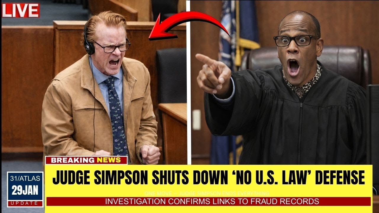 JUDGE SIMPSON DESTROYS DEFENDANT WHO FIRES HIS LAWYER AND REJECTS U.S. LAW