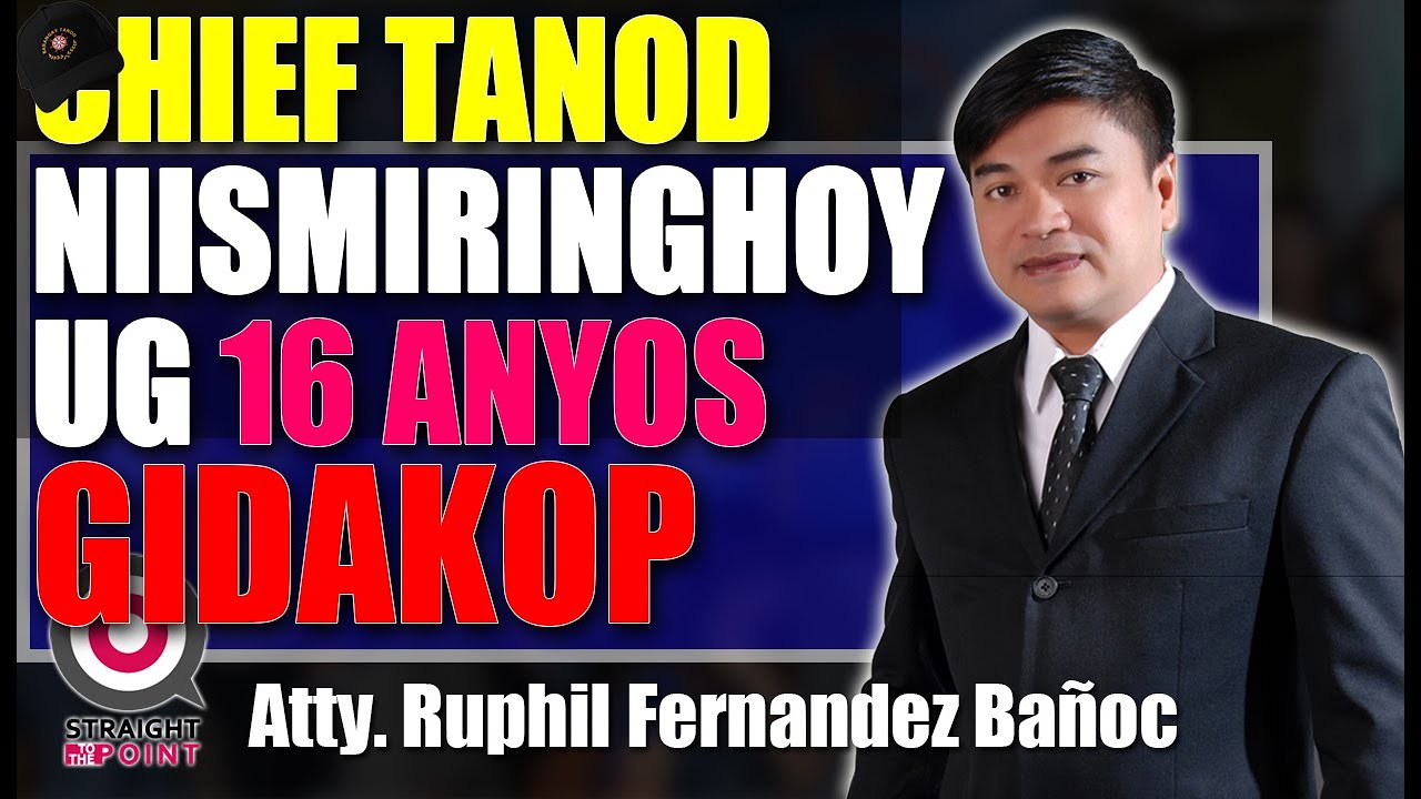 CHIEF TANOD niismiringoy ug 16 ANYOS, GIDAKOP