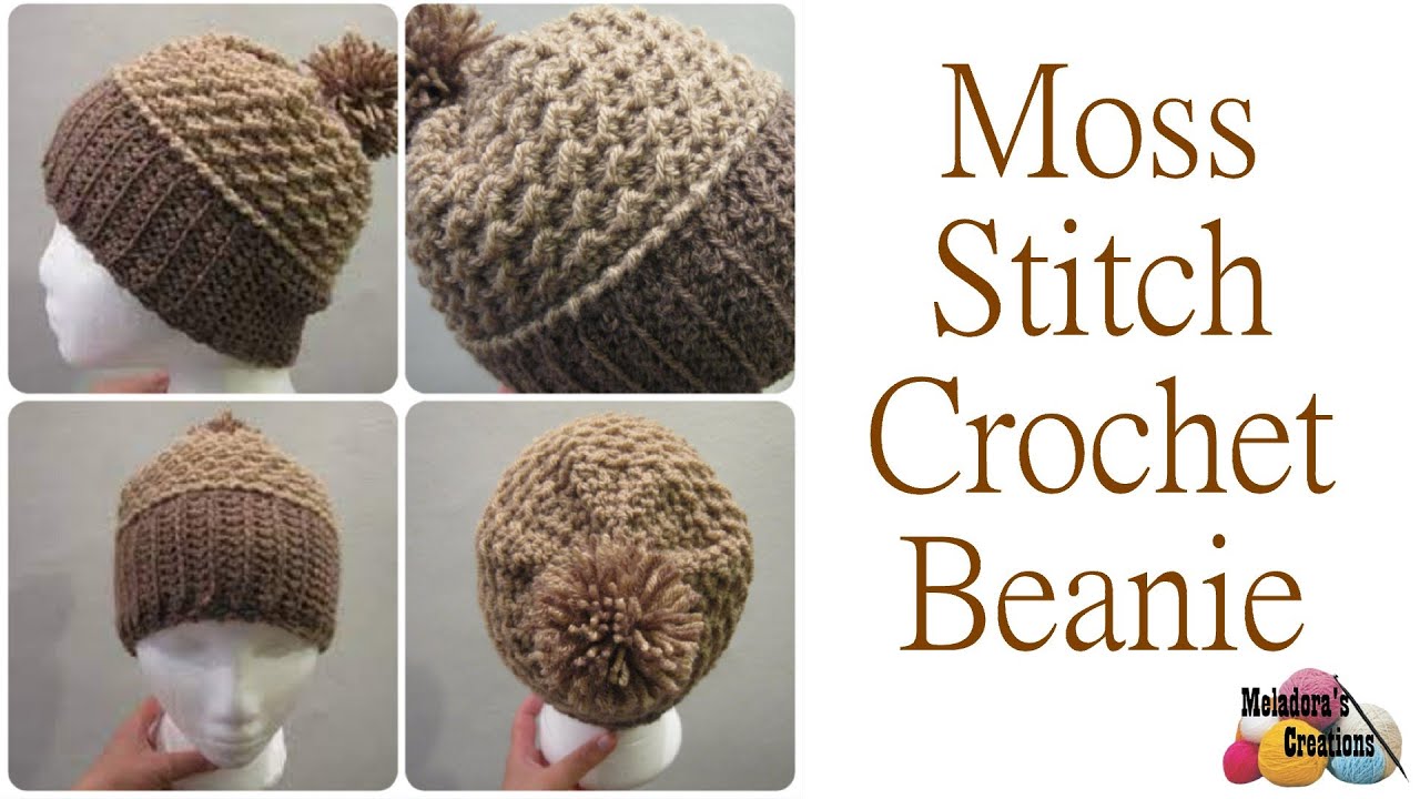 Урок вязания крючком шапочки Moss Stitch - Вязание крючком