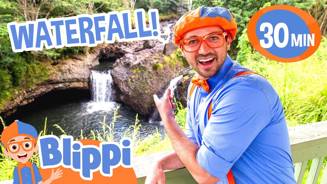 Blippi Visits Waterfalls in Hawaii! Educational Videos for Kids