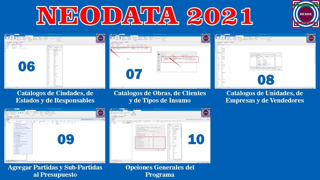 Curso de Neodata 2021 - 2024. Videos 06 al 10