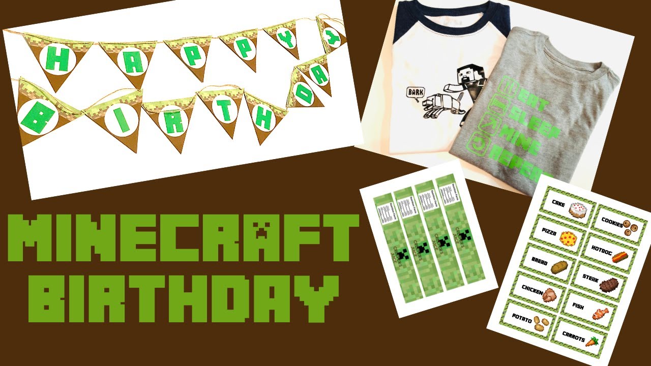 Minecraft Birthday Cricut