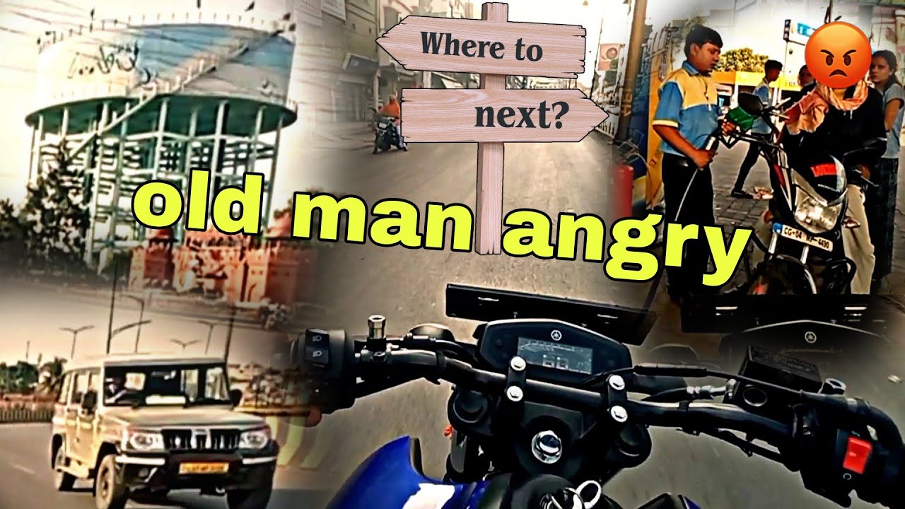 old man angry raipur bike riding vlog cg bike vlogger video cg nishad babu