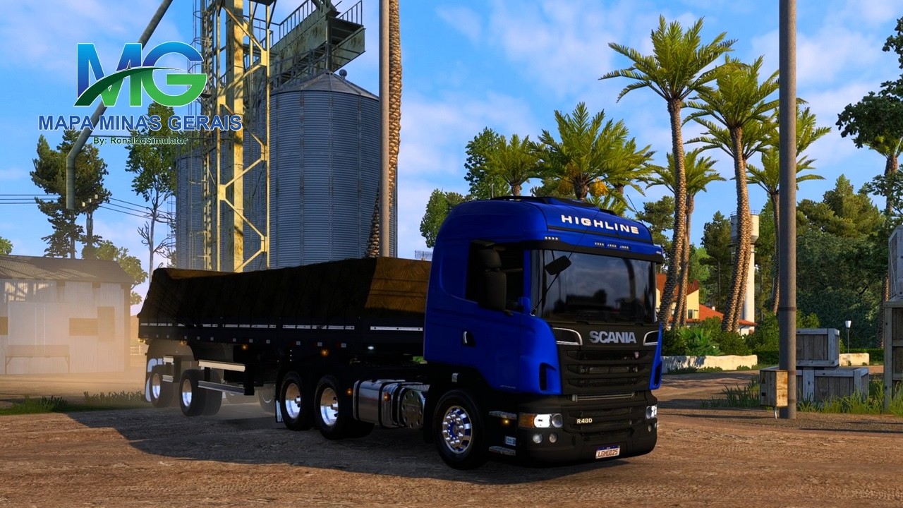 ETS 2: Mapa Minas Gerais | Scania Highline: De Fazenda Boa Vista para Lagoa da Prata