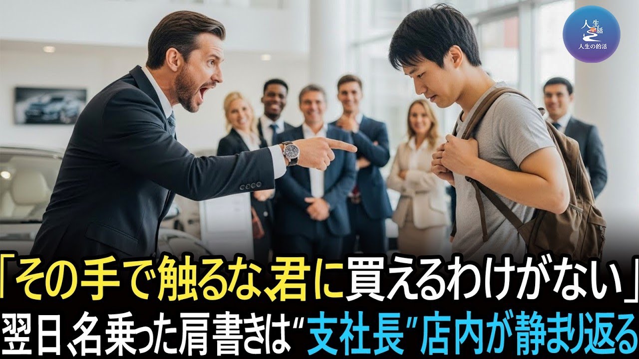 「君がここで車に触れる金があるのか？」—米国高級車ショールームで侮辱された日本人青年、翌日“支社長”として戻る