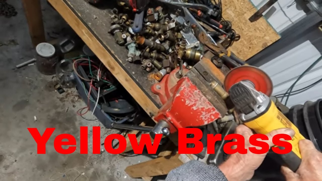 Scrapping out Some Brass Fitting. Recycling Brass.