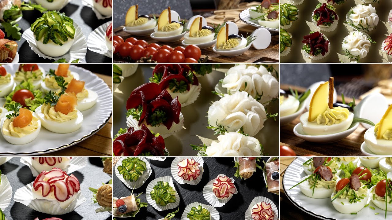Вкусные и простые рецепты фаршированных яиц. Цветущие яйца и сырные кораблики на фаршированном яйце