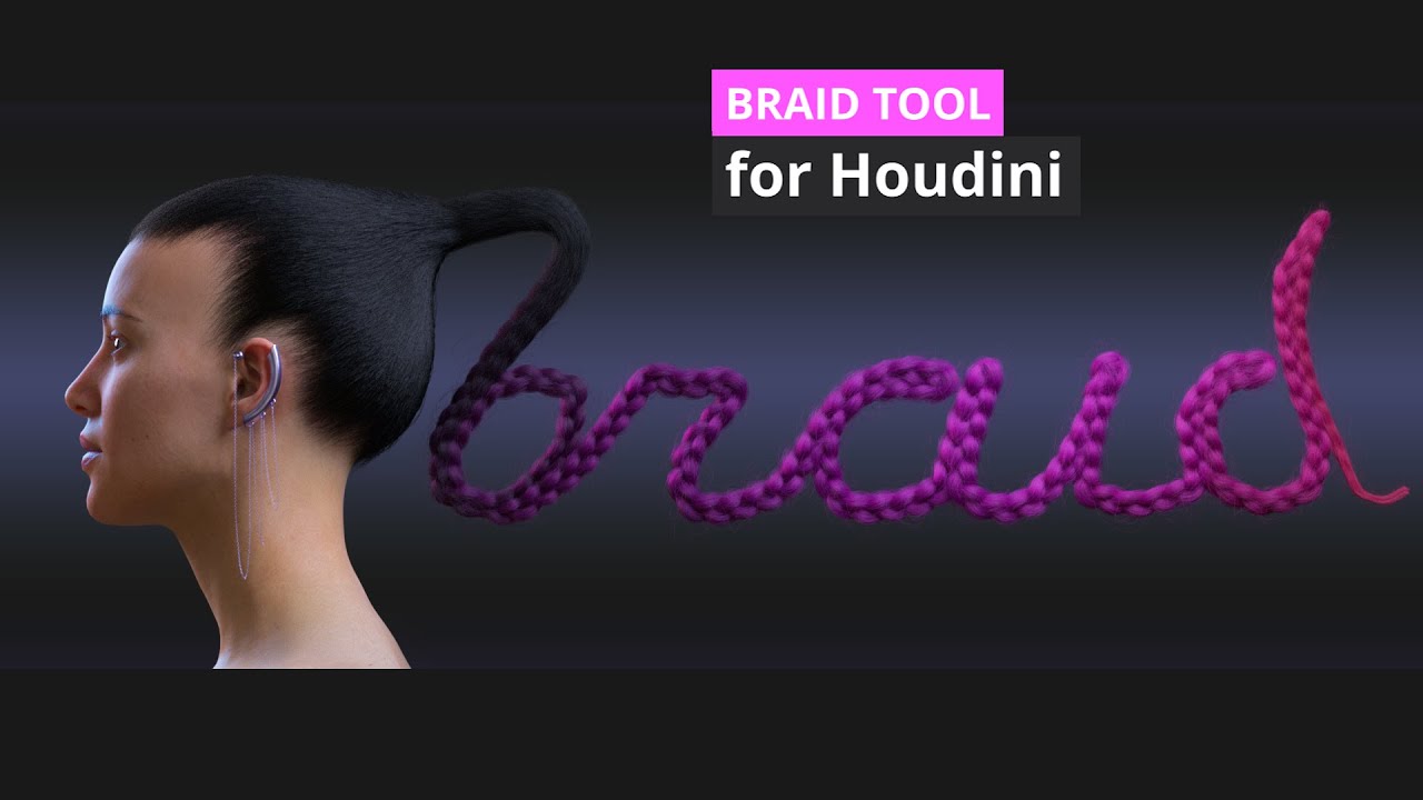Houdini Braid Tool &ndash; Hair Asset for Artists