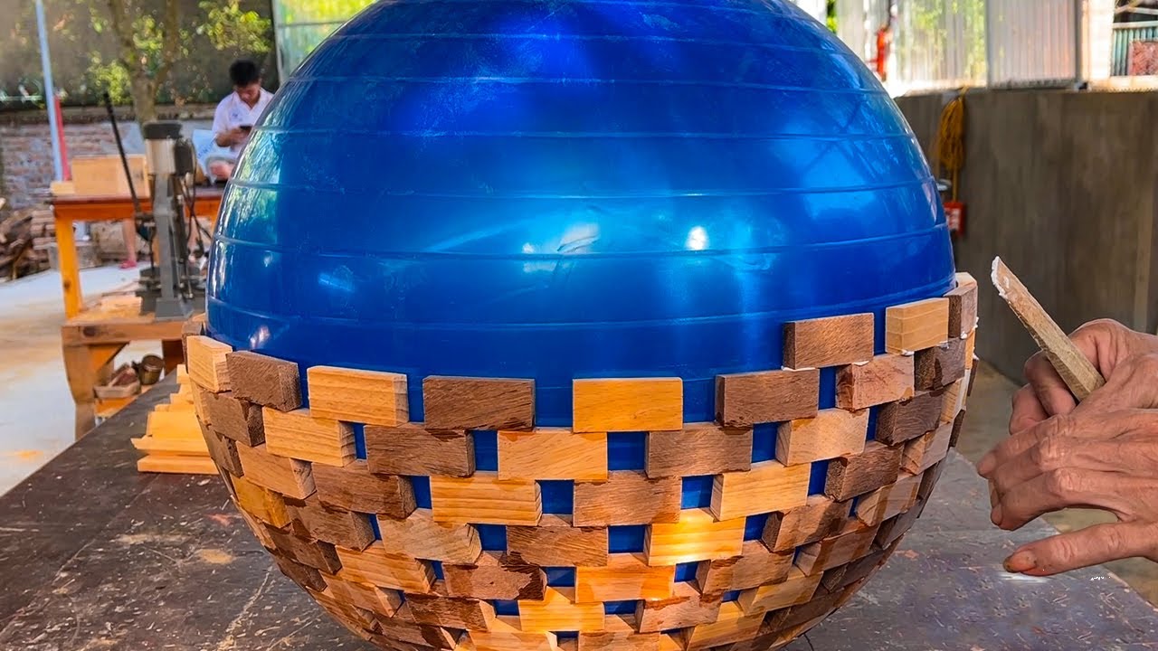 How To Use Yoga Ball To Make Wooden Globe.